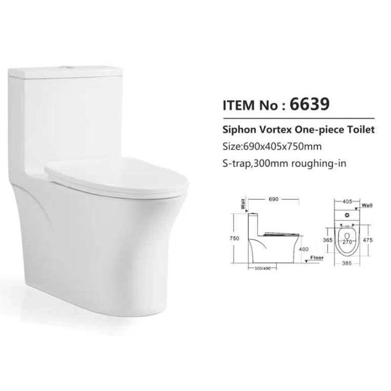 GIVINGTREE Modern Dual Flush Elongated Standard One Piece Toilet with Comfortable Seat Height