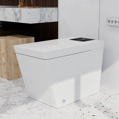 Giving Tree Smart Square One-Piece Floor Toilet with Remote Control and Automatic Cover