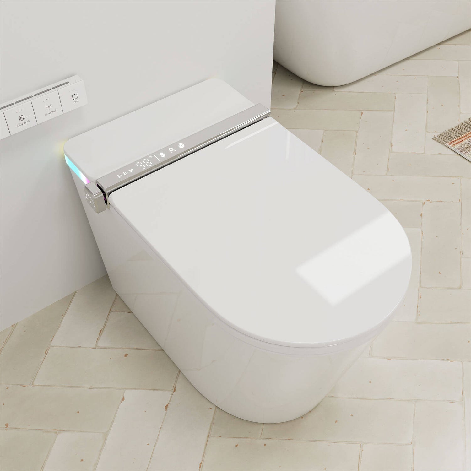 GIVINGTREE Smart Toilet with Bidet Built in, Colorful Ambient Light, Heated Seat, Automatic Flush