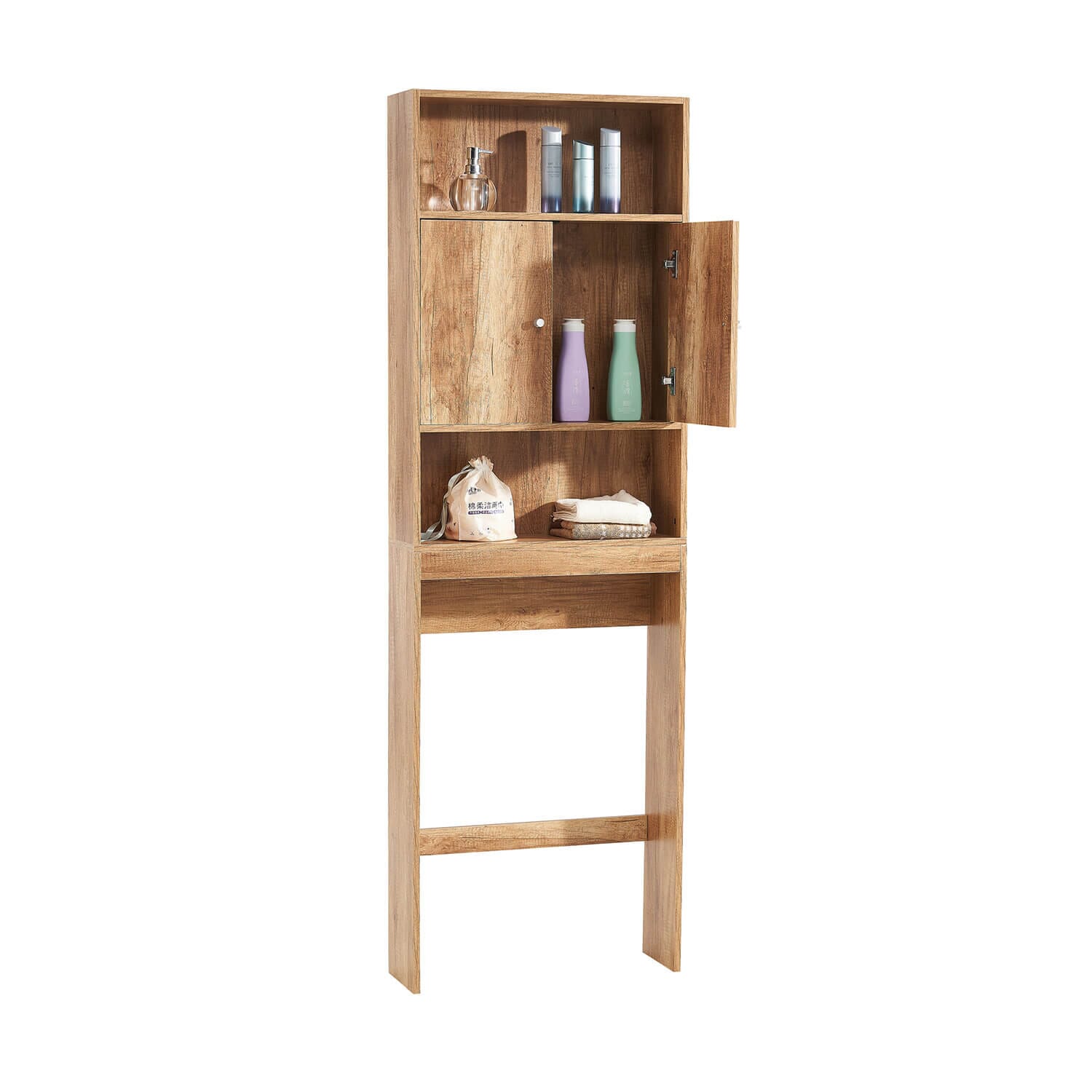 GIVING TREE Over The Toilet Storage Cabinet with Shelf and Double Doors