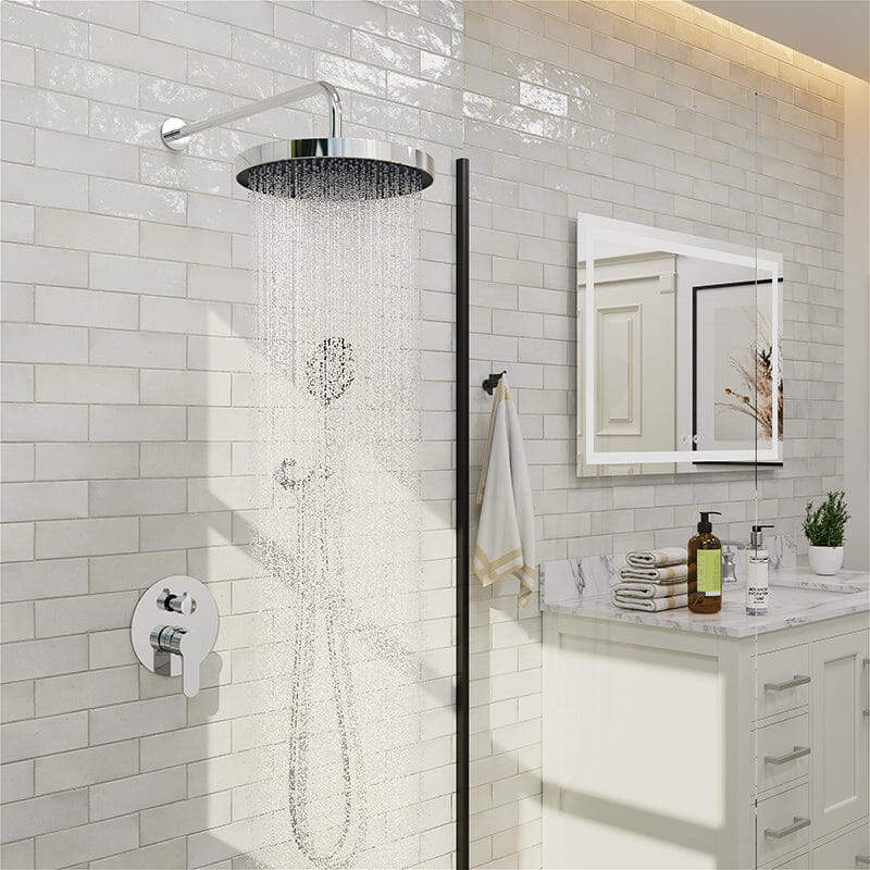Dropship Shower System; Ultra-thin Wall Mounted Shower Faucet Set For  Bathroom; Wall Massage Water; Stainless Steel Rain Shower Head Handheld Shower  Set; 23 Inch Square Large Panel; Brushed Nickel to Sell Online