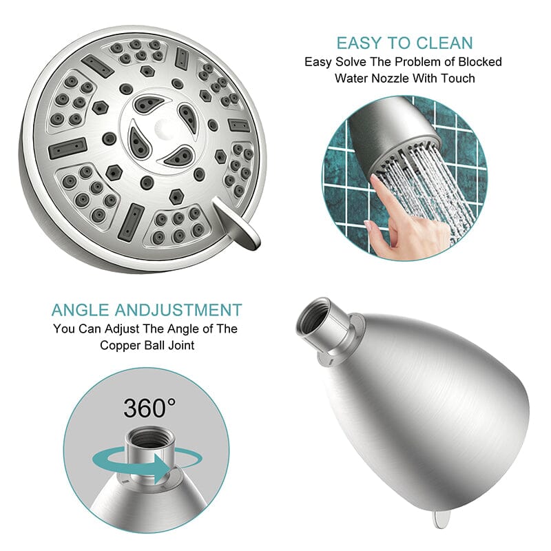 Giving Tree Filtered Shower Head Set with 8 Spray Mode