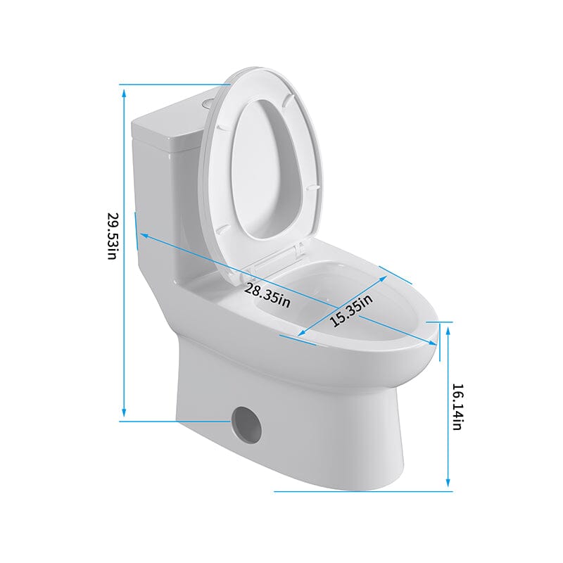 Giving Tree 1.1/1.6 GPF Dual Flush Elongated One-Piece Toilet Floor Mount