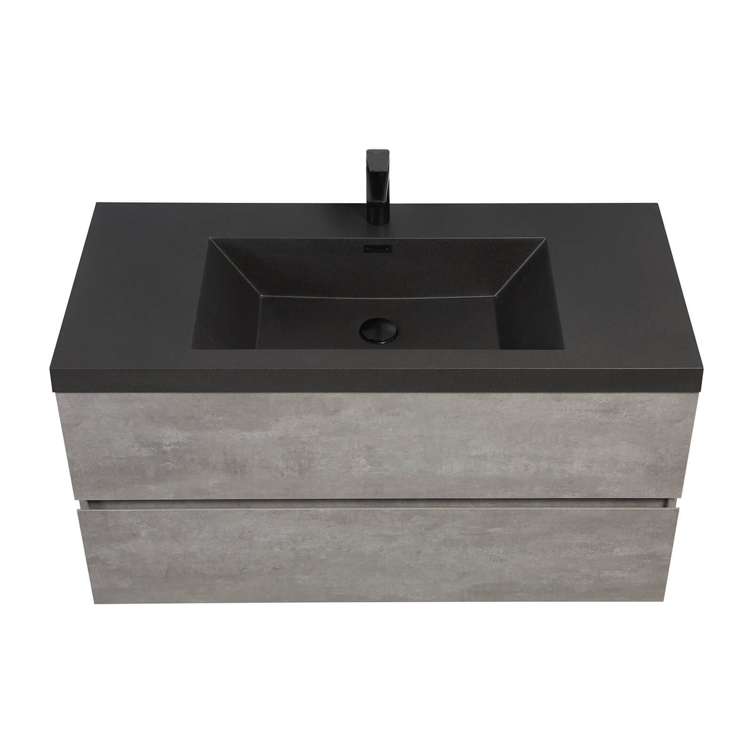 42 in Cement Gray Vanity with Soft Close Hinges and Spacious Storage