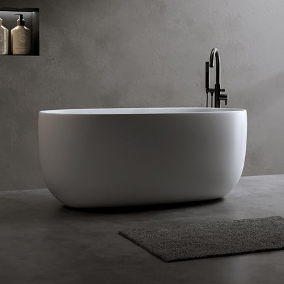 47 inch compact freestanding stone resin bathtub for modern bathrooms
