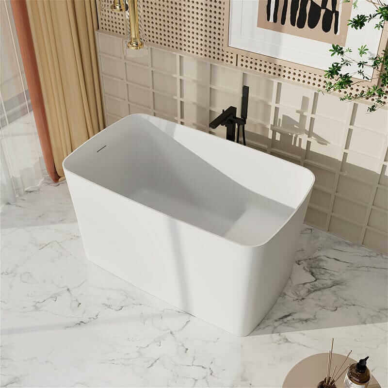 47_Solid_Surface_Stone_Resin_Freestanding_Japanese_Soaking_Bathtub_with_Built-in_Seat