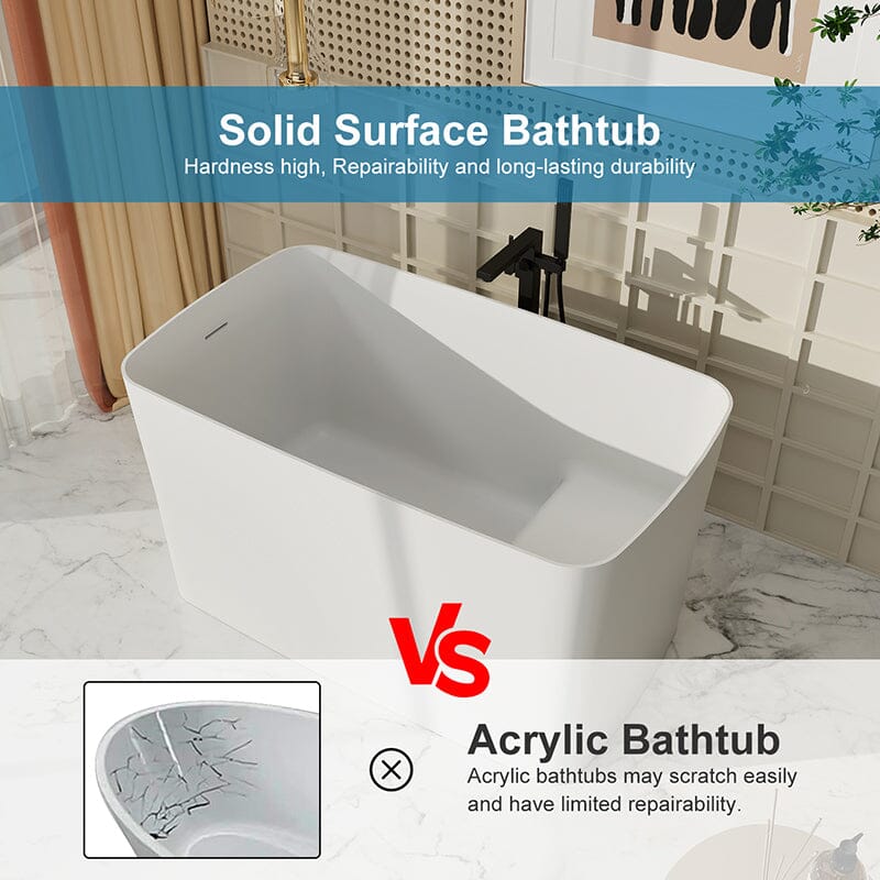 47-inch Japanese style soaking tub with built-in seat Material Advantages