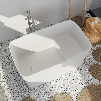 Stone Resin Bathtub with Built-in Seat
