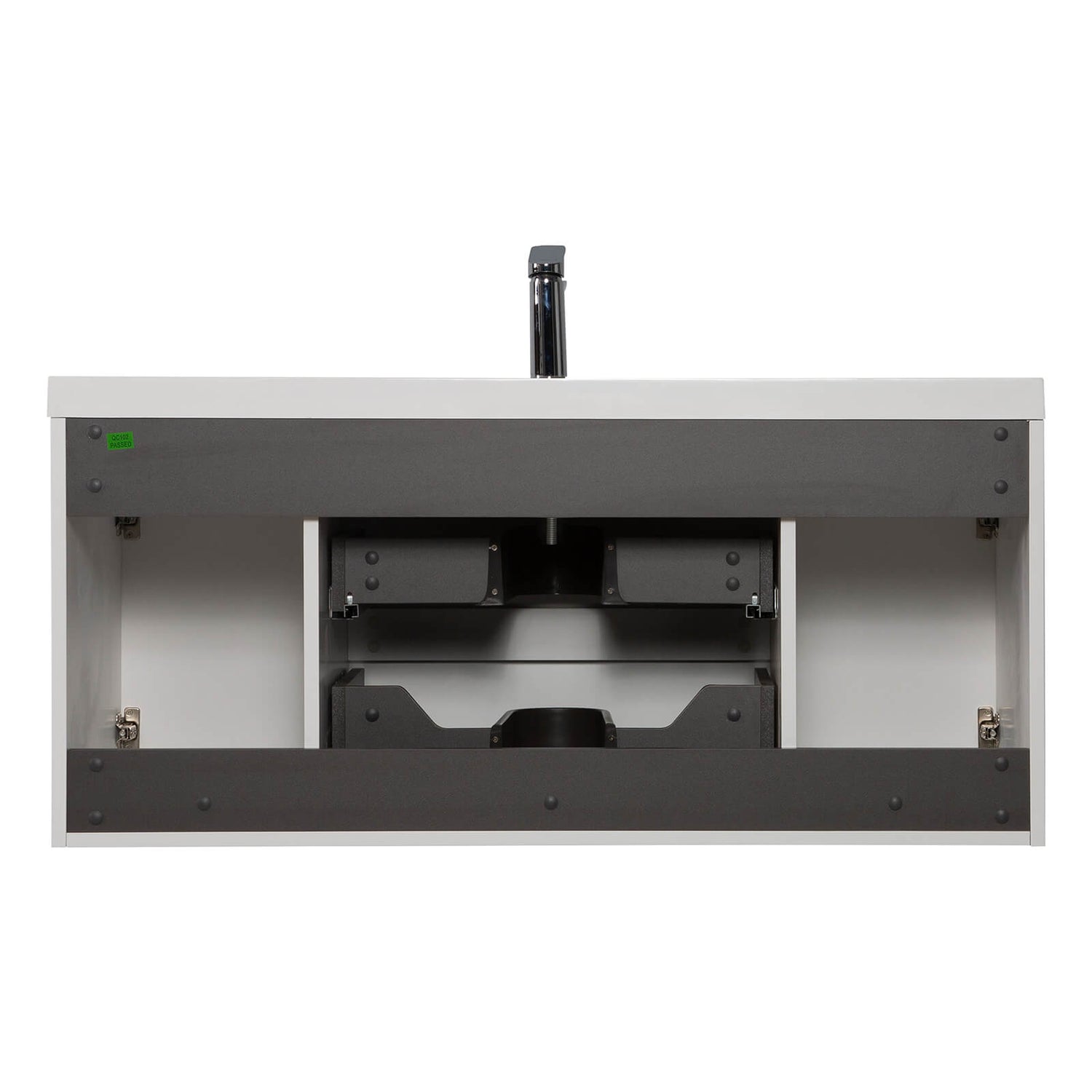 48 inch waterproof floating vanity with ample storage