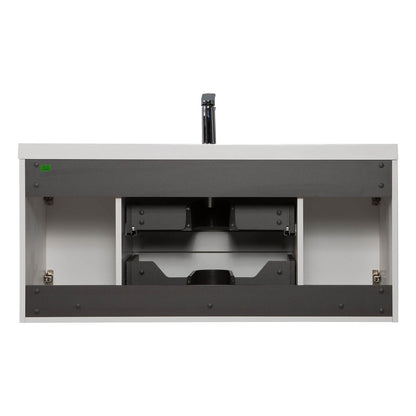 48 inch waterproof floating vanity with ample storage