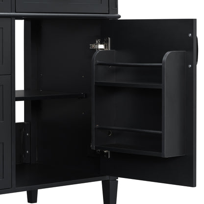 48 Inch Bathroom Cabinet with Door Shelf Storage Organizer