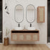 48 inch Bathroom Vanity with White Ceramic Sink and 12 inch Wall-Mounted Cabinet