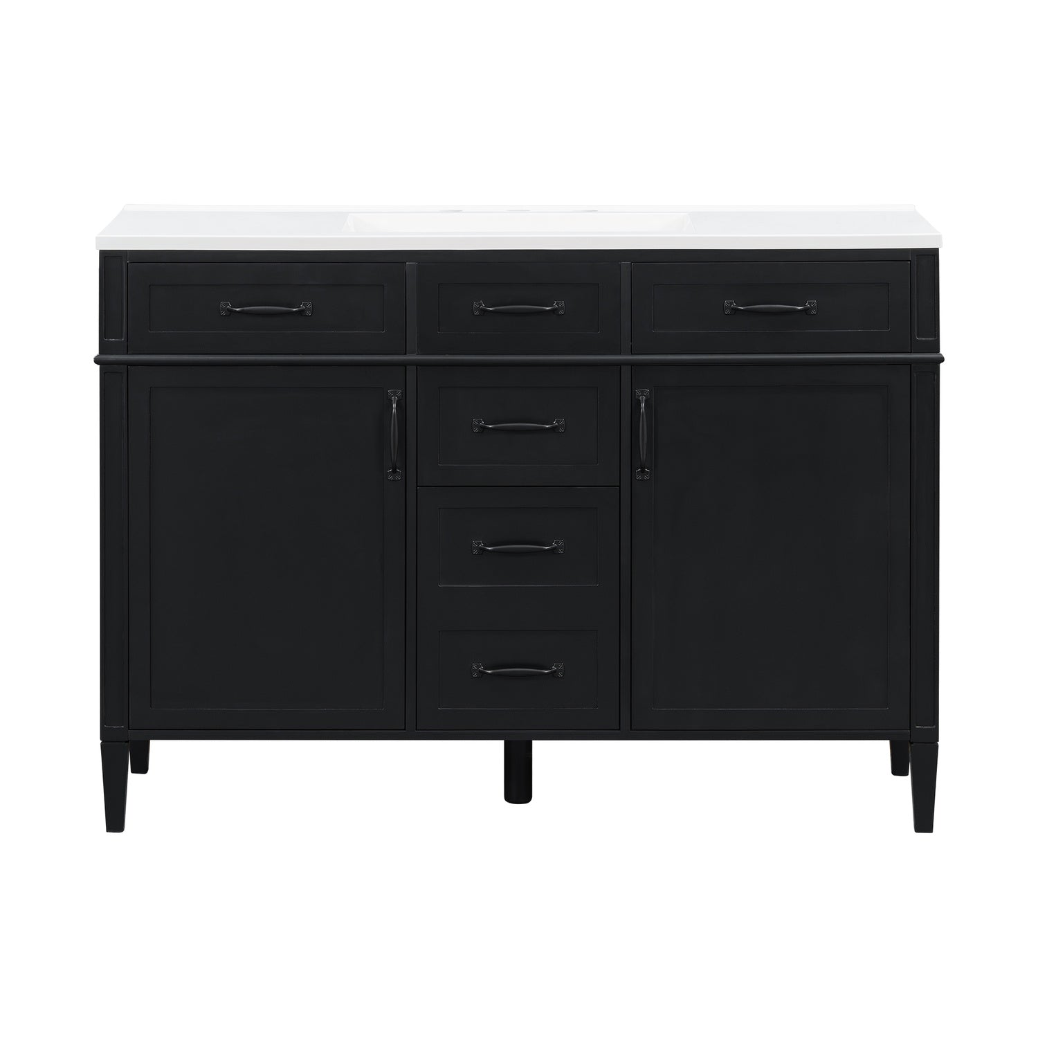 48 inch Freestanding Bathroom Vanity with Composite Sink and 3-Hole Faucet