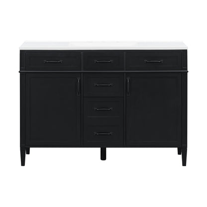 48 inch Freestanding Bathroom Vanity with Composite Sink and 3-Hole Faucet