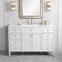 48 inch Freestanding White Single Sink Bathroom Vanity Front View Interior Scene