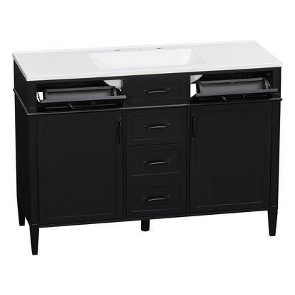 48 inch Vanity Combo with 3-Hole Faucet Drilled and Large Capacity Storage