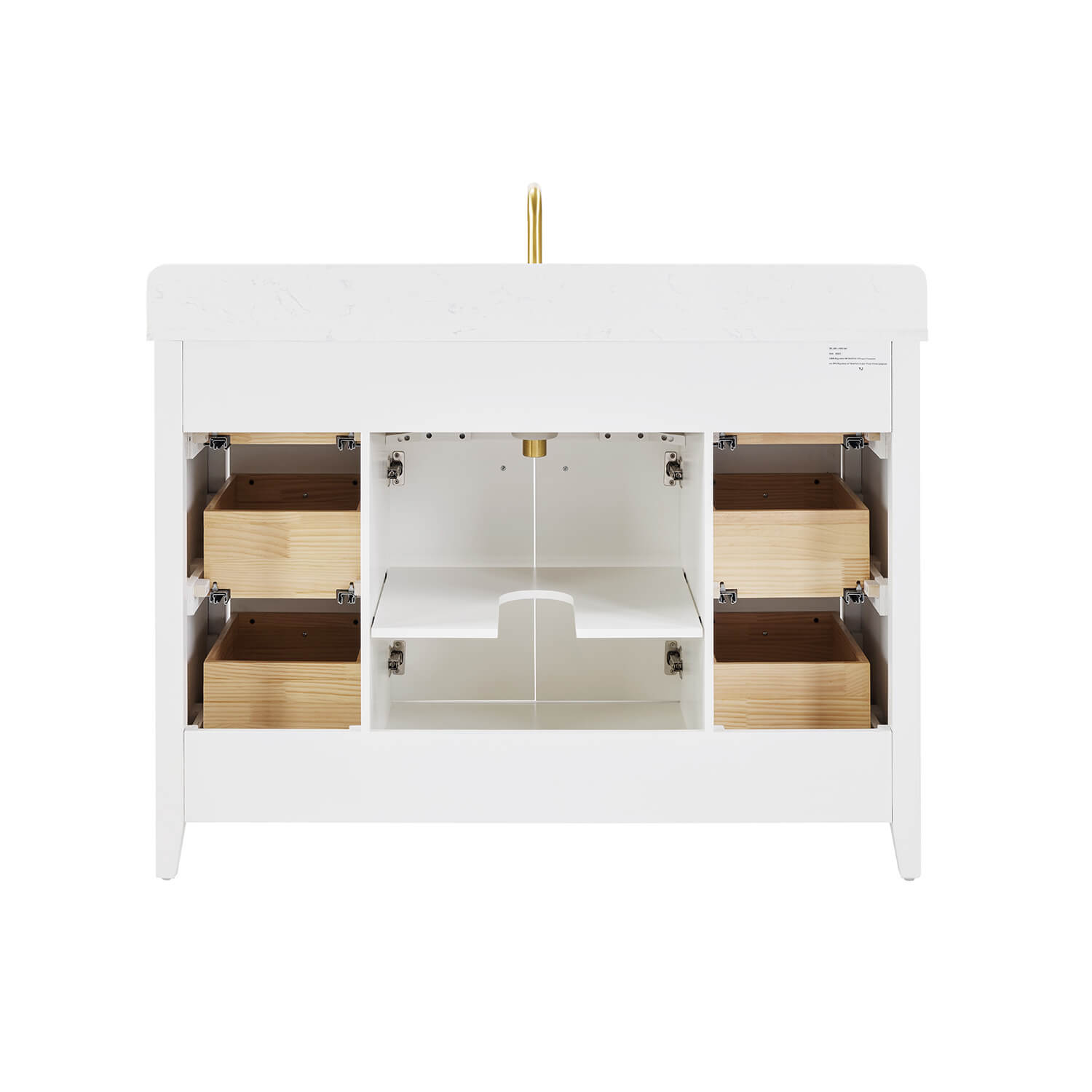 48 inch bathroom vanity with engineered stone countertop