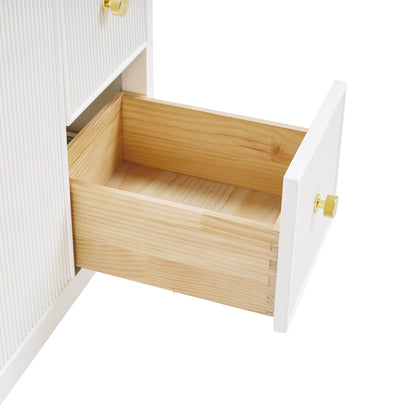 48 inch fluted bathroom vanity drawers