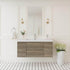 48 inch wall-mounted ash grey floating bathroom vanity with mirror full bathroom setup view