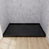 48 x 32 inch Black Rectangle Shower Pan with Center Drain Acrylic Shower Base