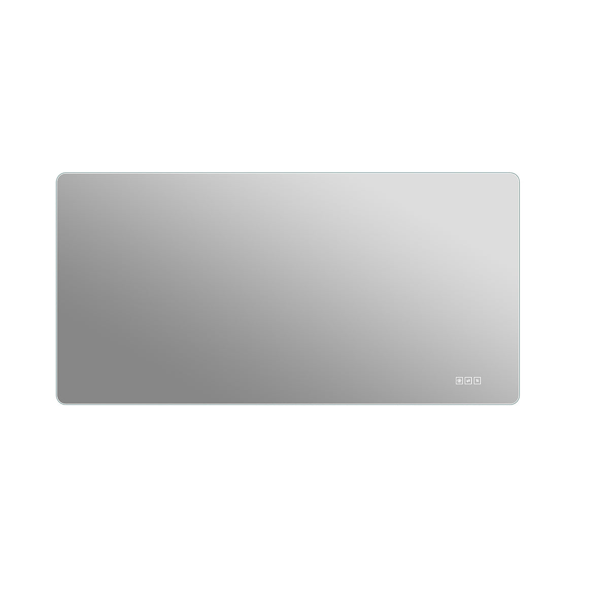 48x24-Inch Frameless LED Bathroom Mirror Studio Render Wall Mounted Front View