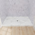 48x32 inch Rectangle Shower Pan with Center Drain, Marble Pattern, Acrylic Shower Base