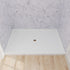 48x32 inch white acrylic shower base with center drain