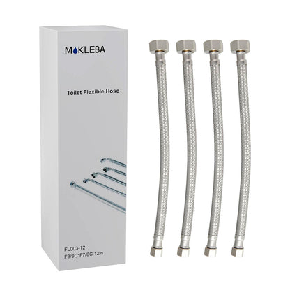 4PCS 12-Inch Toilet Water Supply Line