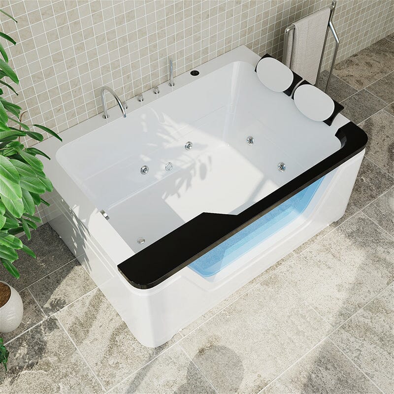 Luxury 67 Modern Rectangular Whirlpool Soaking Massage Bathtub