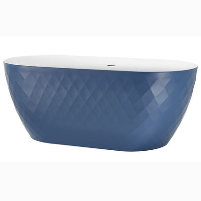 Mokleba 59&quot; Unique Design Oval Acrylic Bathtub Freestanding Soaking Tub