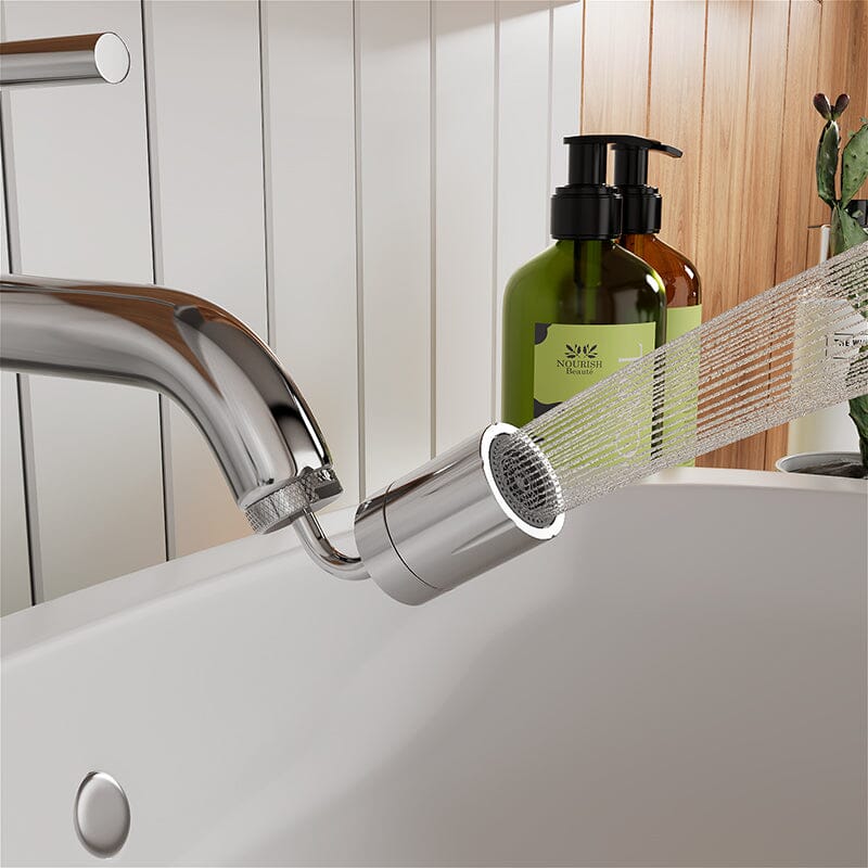 360° Rotating Faucet Extender Dual Function Splash Proof Bathroom Sink Faucet Aerator