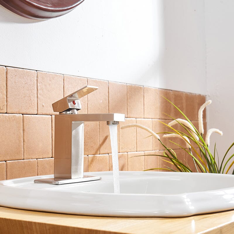 Brushed Nickel High End Bathroom Sink Faucet