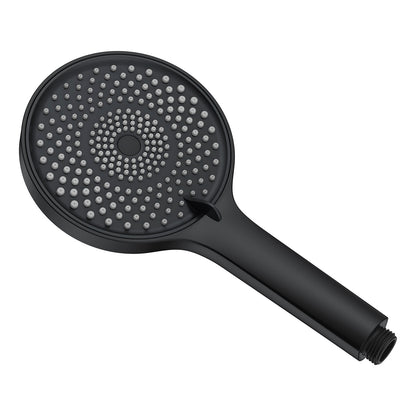 8" Wandstangen-Duschset mit 360° drehbarem zylindrischem 3-Strahl-Duschkopf und 6-Strahl-Handbrause