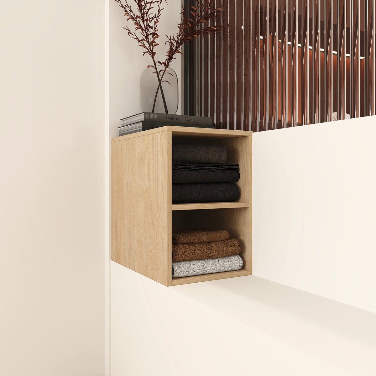 Giving Tree 12 Zoll Doppelstöckiges kleines Wandregal für kleine Badezimmer