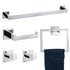 5-Piece Chrome Stainless Steel Bathroom Hardware Set
