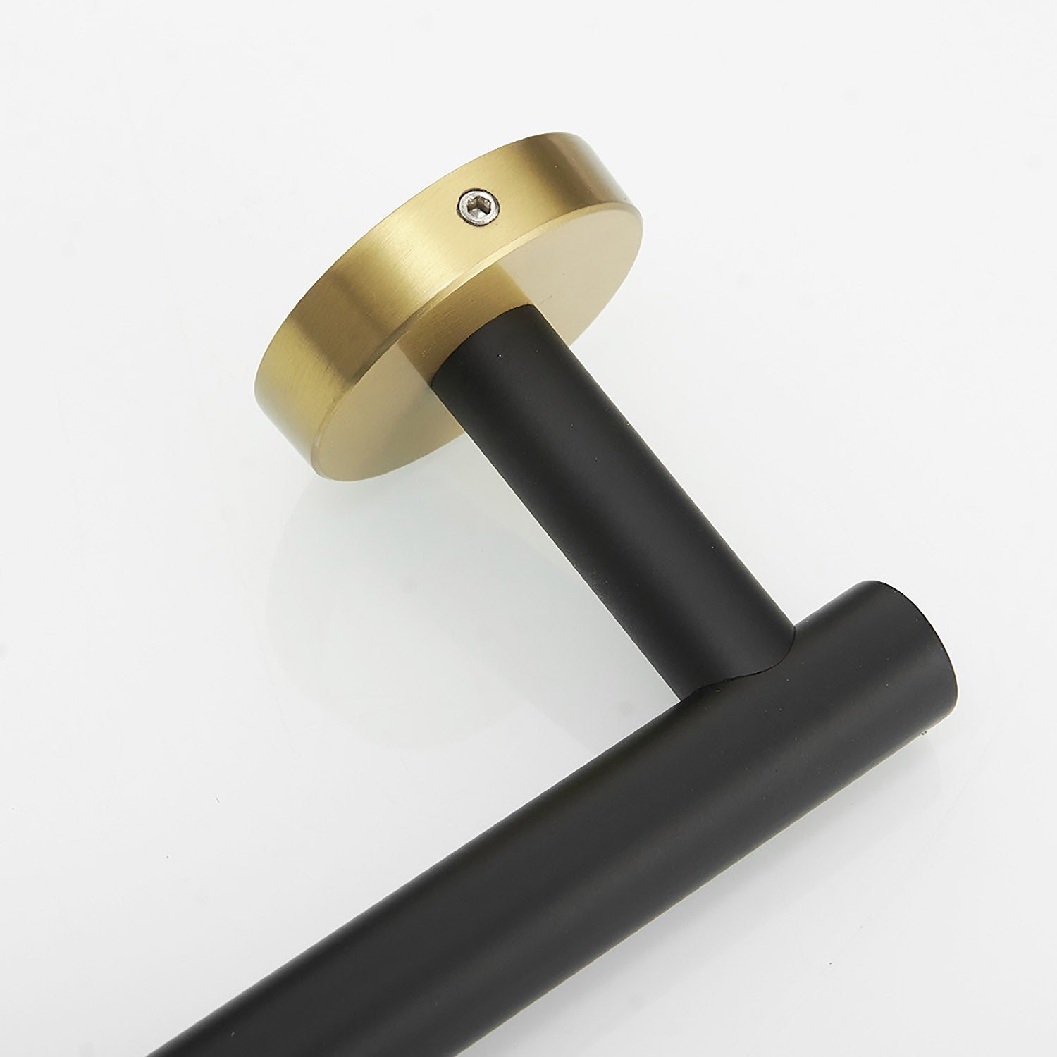 5-piece wall-mounted bathroom hardware set with a gold base