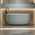 51 inch Turquoise Green Solid Surface Bathtub with Built In Overflow and Center Drain