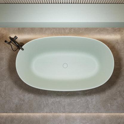 51 inch turquoise green freestanding bathtub with center drain