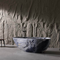 59 in Luxury Freestanding Marble Look Bathtub