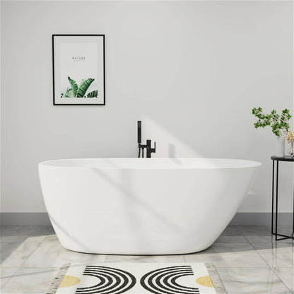 Mokleba 59&quot; Acrylic Egg Shape Free Standing Tub for Bathroom