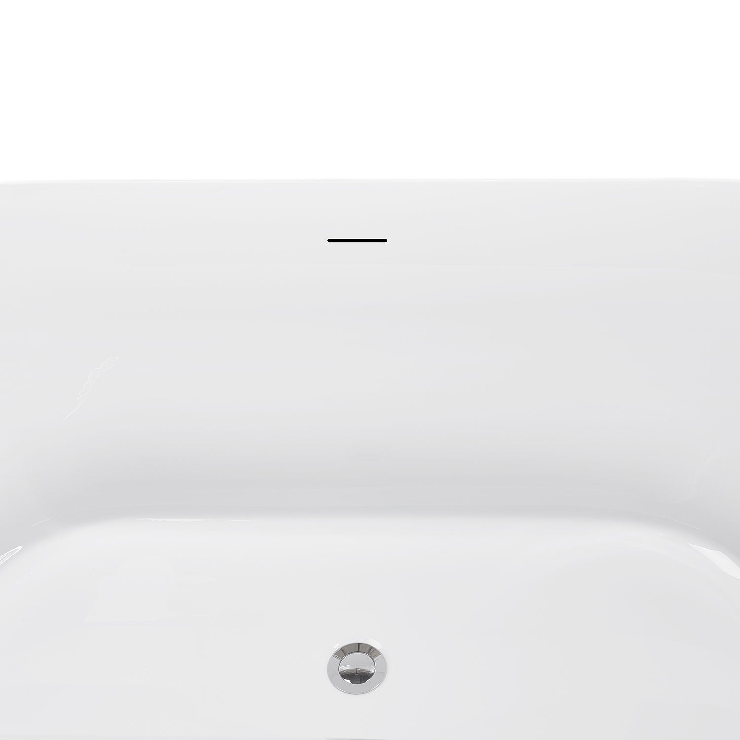 59 inch White Oval Bathtub with drain and overflow