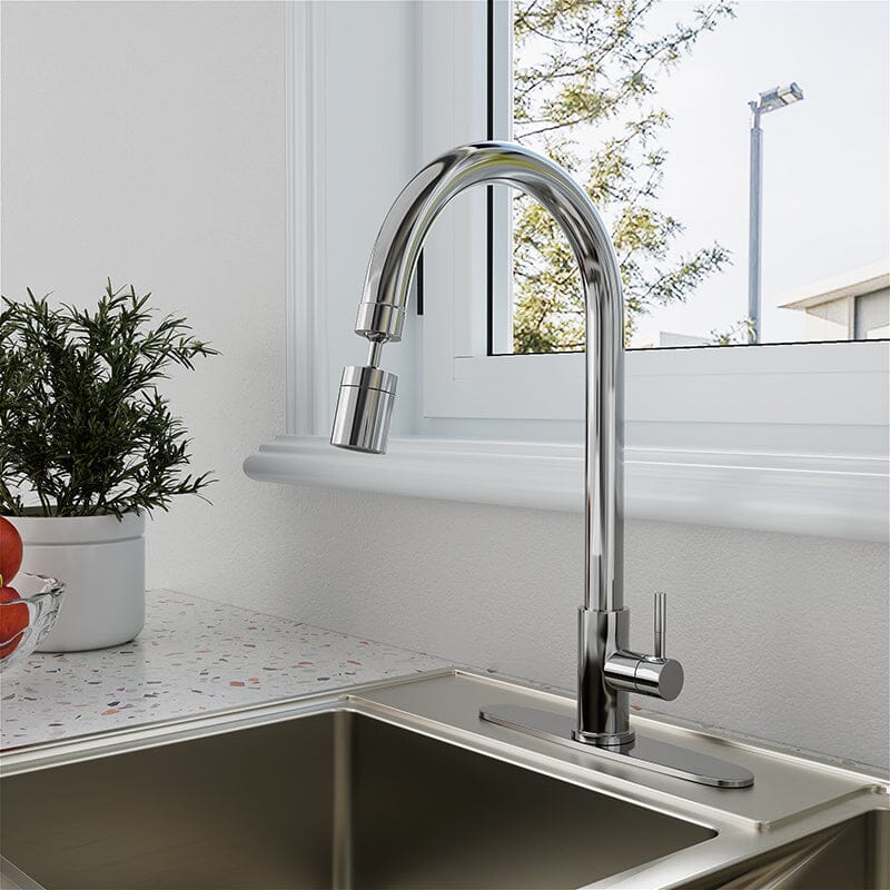 360° Rotating Faucet Extender Dual Function Splash Proof Kitchen Faucet Aerator