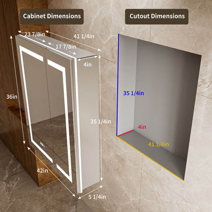 74x71cm Grüner Medizinschrank mit offenem Regal und Spiegeltüren