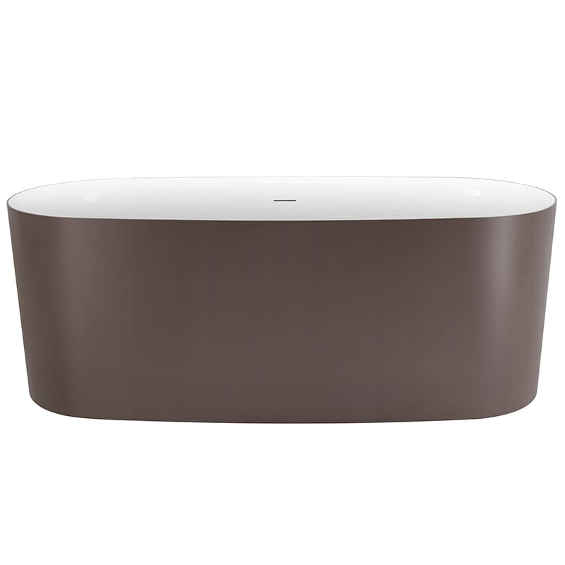 top Oval modern Freestanding tub in Brown