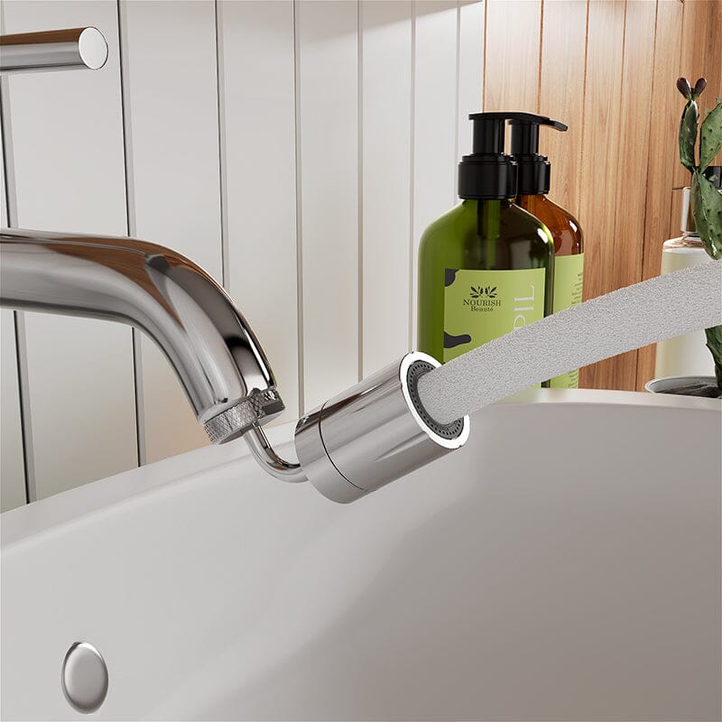 360° Rotating Faucet Extender Dual Function Splash Proof Bathroom Sink Faucet Aerator