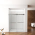 60 in x 70 in Brushed Nickel Shower Door with Laminated Tempered Safety Glass