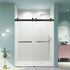 60 in x 76 in Matte Black Double Sliding Soft Close Shower Door