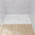 60x 32 inch Marble-Pattern Alcove Shower Pan with Left Drain