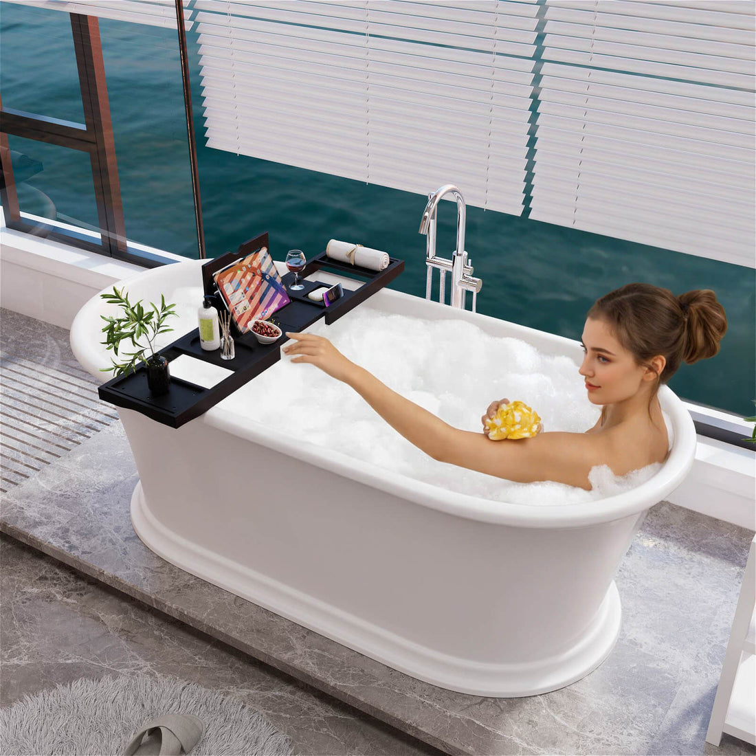 61 inch soaking tub