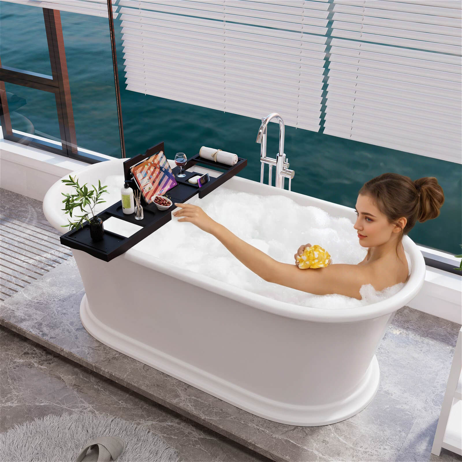 61 inch soaking tub